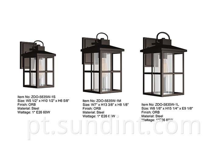 5835 1 Farmhouse Style Steel Outdoor Lamp